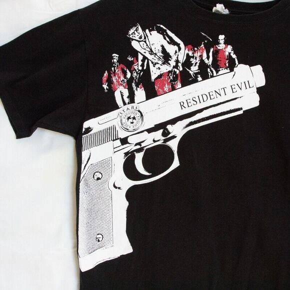 Rare Vgt Resident Evil Capcom Zombie Horror Game T Shirt Tee Sz XL 90s Paper Tag - Picture 3 of 6